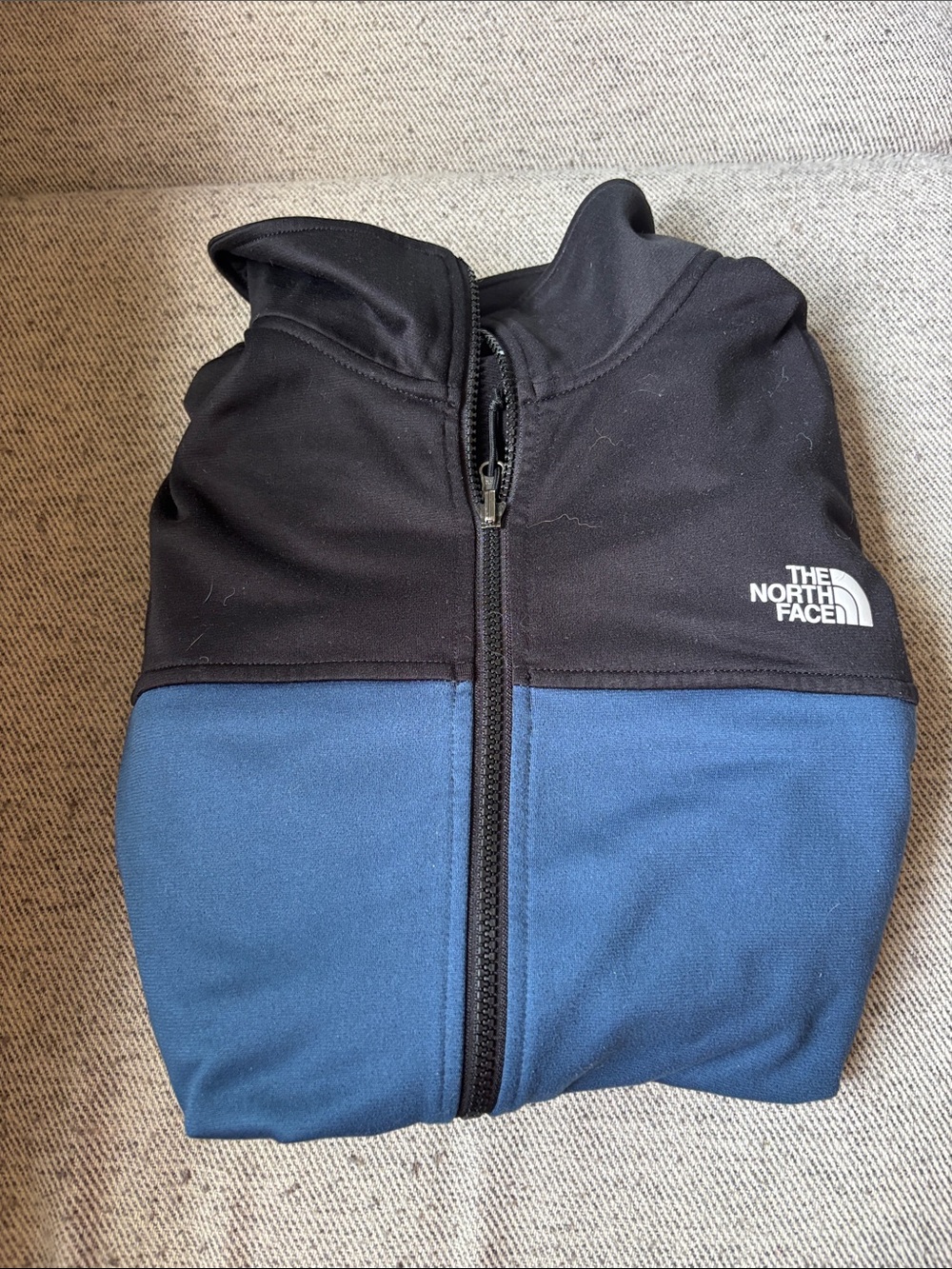 The North Face Black and Blue Softshell Jacket